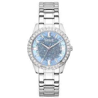 ΡΟΛΟΙ GUESS  GW0405L1 GUESS Glitter Burst Crystals Silver Stainless Steel Bracelet