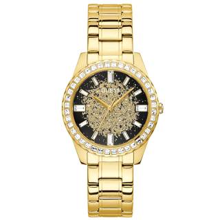 ΡΟΛΟΙ GUESS  GW0405L2 GUESS Glitter Burst Crystals Gold Stainless Steel Bracelet