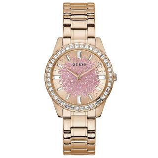 ΡΟΛΟΙ GUESS  GW0405L3 GUESS Glitter Burst Crystals Rose Gold Stainless Steel Bracelet