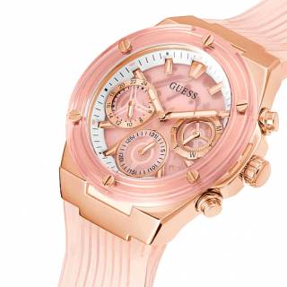 ΡΟΛΟΙ GUESS  GW0409L3 GUESS Athena Pink Rubber Strap