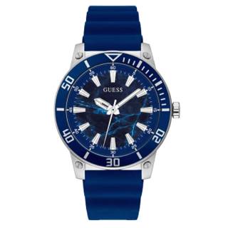 ΡΟΛΟΙ GUESS  GW0420G1 GUESS Mens Blue Rubber Strap