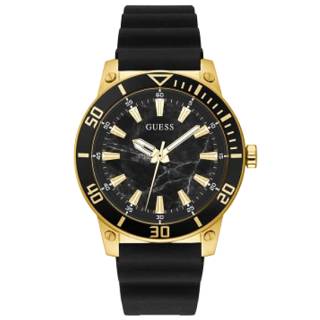 ΡΟΛΟΙ GUESS  GW0420G2 GUESS Mens Black Rubber Strap