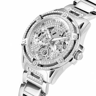 ΡΟΛΟΙ GUESS  GW0464L1 GUESS Queen Crystals Silver Stainless Steel Bracelet