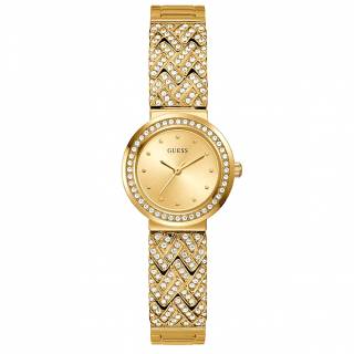 ΡΟΛΟΙ GUESS  GW0476L2 GUESS Treasure Crystals Gold Stainless Steel Bracelet