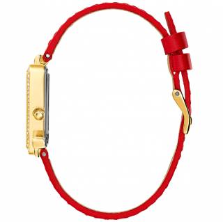 ΡΟΛΟΙ GUESS  GW0504L2 GUESS Fame Crystals Red Leather Strap