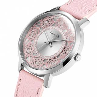 ΡΟΛΟΙ GUESS  GW0529L1 GUESS Dahlia Crystals Pink Leather Strap