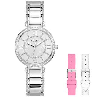 ΡΟΛΟΙ GUESS  GW0588L2 GUESS Montage Silver Stainless Steel Bracelet Gift Set