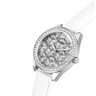 ΡΟΛΟΙ GUESS GW0608L1 GUESS G Gloss Crystals White Leather Strap