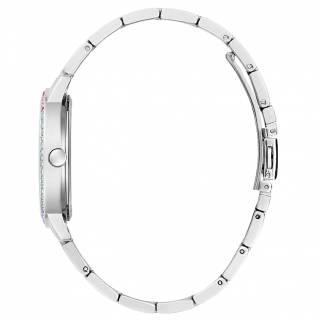 ΡΟΛΟΙ GUESS GW0657L1 GUESS Three Of Hearts Crystals Silver Stainless Steel Bracelet