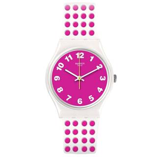 ΡΟΛΟΙ SWATCH   GW190 SWATCH Vibe Pinkdots Two Tone Silicone Strap