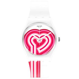 ΡΟΛΟΙ SWATCH GW214 SWATCH Beatpink Two Tone Silicone Strap