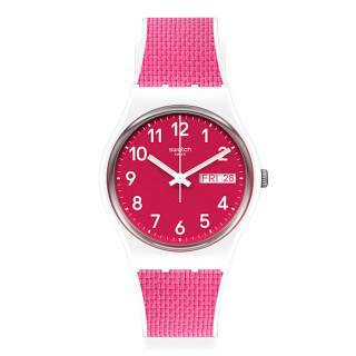 ΡΟΛΟΙ SWATCH GW713 SWATCH Essentially Berry Light Fuchsia Combined Materials Strap