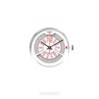 ΡΟΛΟΙ SWATCH GW717 SWATCH  Gent N-Igma White Silicone Strap