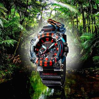 ΡΟΛΟΙ CASIO  GWF-A1000APF-1AER G-SHOCK Poison Dart Frog Frogman Anniversary Solar Dual Time Chronograph Black Rubber Strap Limited Edition