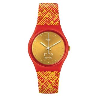 ΡΟΛΟΙ SWATCH  GZ319 SWATCH Gem Of The New Year Two Tone Silicone Strap