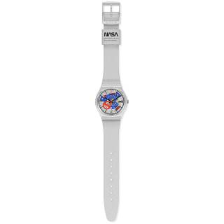 ΡΟΛΟΙ SWATCH GZ355 SWATCH Take Me To The Moon Grey Silicone Strap