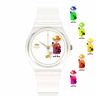 ΡΟΛΟΙ SWATCH  GZ711 SWATCH How Majestic White Silicone Strap