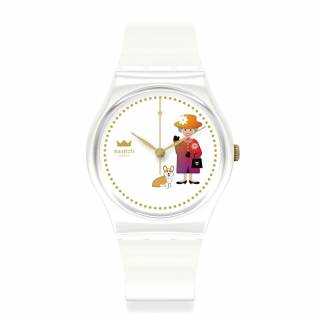 ΡΟΛΟΙ SWATCH  GZ711 SWATCH How Majestic White Silicone Strap