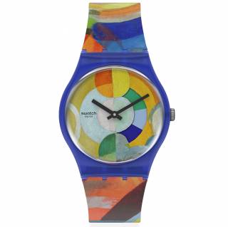 ΡΟΛΟΙ SWATCH GZ712 SWATCH Carousel By Roberte Delaunay Plastic Strap