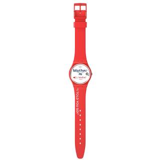 ΡΟΛΟΙ SWATCH  GZ713 SWATCH All About Mom Limited Edition Red Silicone Strap