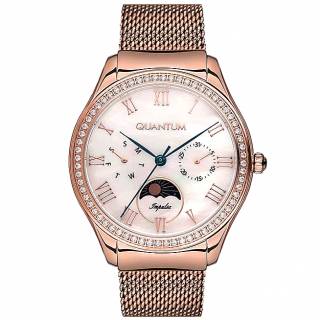 ΡΟΛΟΙ QUANTUM   IML661.420 QUANTUM Impulse Crystals Rose Gold Stainless Steel Bracelet