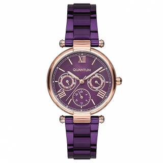 ΡΟΛΟΙ QUANTUM  IML707.480 QUANTUM Impulse Crystals Purple Stainless Steel Bracelet