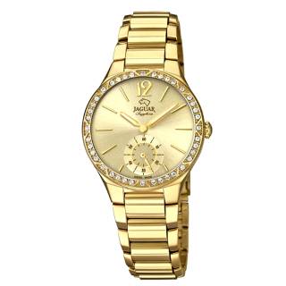 Ρολόι JAGUAR J818/2 JAGUAR Ladies Crystals Gold Stainless Steel Bracelet