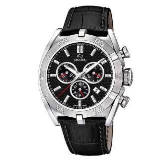 Ρολόι JAGUAR J857/4 JAGUAR Gents Chronograph Black Leather Strap