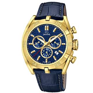 Ρολόι JAGUAR J858/2 JAGUAR Gents Chronograph Blue Leather Strap