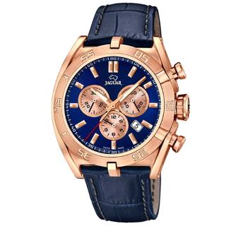 Ρολόι JAGUAR J859/2 JAGUAR Gents Chronograph Blue Leather Strap