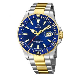 Ρολόι JAGUAR J863/C JAGUAR Professional Diver Two Tone Stainless Steel Bracelet