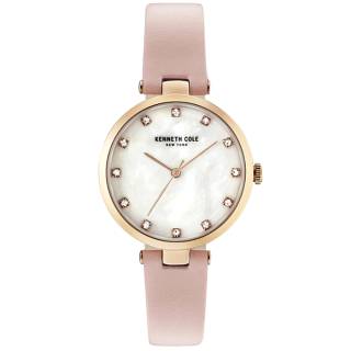 Ρολόι KENNETH COLE  KC50257005 KENNETH COLE Ladies Crystals Pink Leather Strap