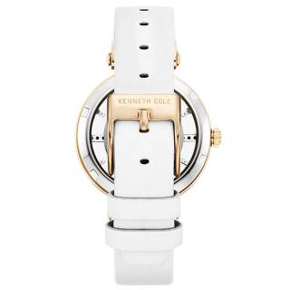 Ρολόι KENNETH COLE   KC50380002 KENNETH COLE Ladies Crystals White Leather Strap