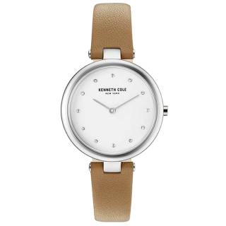 Ρολόι KENNETH COLE KC50513001 KENNETH COLE Ladies Crystals Beige Leather Strap