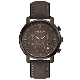 Ρολόι KENNETH COLE KC50775004 KENNETH COLE Gents Chronograph Brown Leather Strap