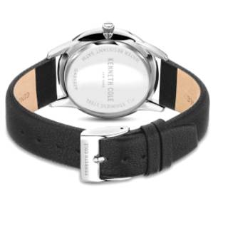 Ρολόι KENNETH COLE  KCWGA2122903 KENNETH COLE Modern Classic Diamonds Black Leather Strap