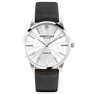 Ρολόι KENNETH COLE  KCWGA2122903 KENNETH COLE Modern Classic Diamonds Black Leather Strap