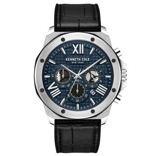 Ρολόι KENNETH COLE KCWGO0016004 KENNETH COLE Modern Dress Chronograph Black Combined Materials Strap