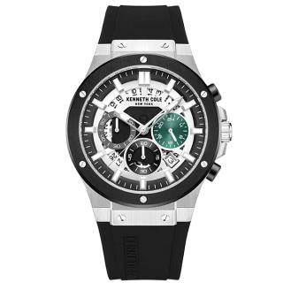 Ρολόι KENNETH COLE KCWGO0035501 KENNETH COLE Chronograph Black Silicone Strap