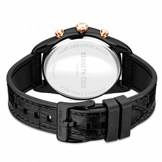 Ρολόι KENNETH COLE KCWGO2125503 KENNETH COLE Modern Dress Black Combined Materials Strap