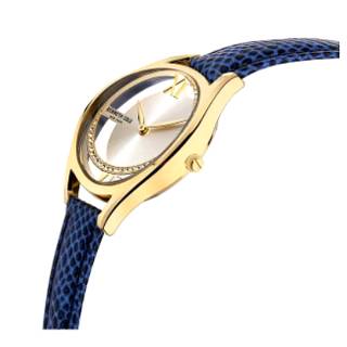 Ρολόι KENNETH COLE  KCWLA2124201 KENNETH COLE Modern Classic Crystals Blue Leather Strap