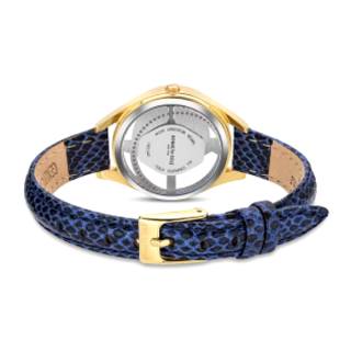 Ρολόι KENNETH COLE  KCWLA2124201 KENNETH COLE Modern Classic Crystals Blue Leather Strap