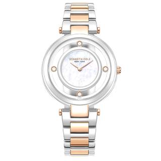 Ρολόι KENNETH COLE  KCWLG0027001 KENNETH COLE Modern Classic Crystals Two Tone Stainless Steel Bracelet