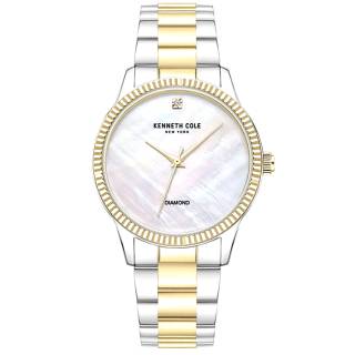 Ρολόι KENNETH COLE  KCWLG0032603 KENNETH COLE Diamonds Two Tone Stainless Steel Bracelet