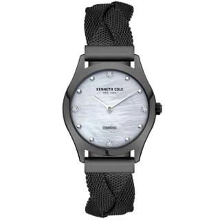 Ρολόι KENNETH COLE  KCWLG2105703 KENNETH COLE Modern Classic Diamonds Black Stainless Steel Bracelet