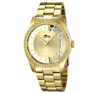 ΡΟΛΟΙ LOTUS  L18127/1 LOTUS Ladies Crystals Gold Stainless Steel Bracelet