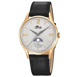 ΡΟΛΟΙ LOTUS   L18428/1  LOTUS Gents Black Leather Strap