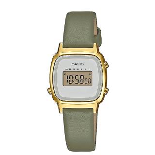 ΡΟΛΟΙ CASIO LA-670WEFL-3EF CASIO Collection Vintage Gold case with Khaki Leather Strap