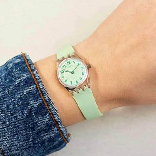 ΡΟΛΟΙ SWATCH   LK397 SWATCH Casual Green Light Green Silicone Strap