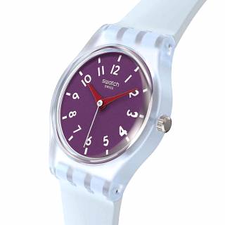 ΡΟΛΟΙ SWATCH  LL126 SWATCH Essentials Powder Plum Light Blue Silicone Strap